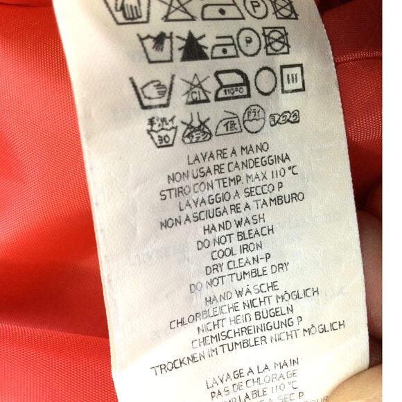 Oltre Women's Mock Neck Flap Pocket Zippered Lightweight Orange Jacket Size 14 - Picture 12 of 15